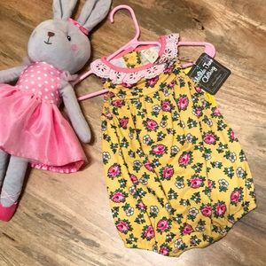 NWT Matilda Jane yellow floral collared romper